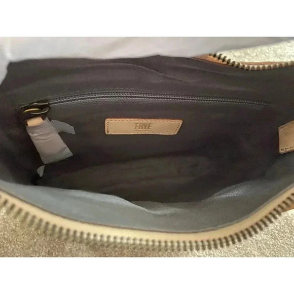 Frye Floral Snake-Textured Crossbody Bag One Size Natural Color Leather NWT - Picture 8 of 9